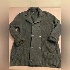 H&M Cable Knit Sweater Button Up